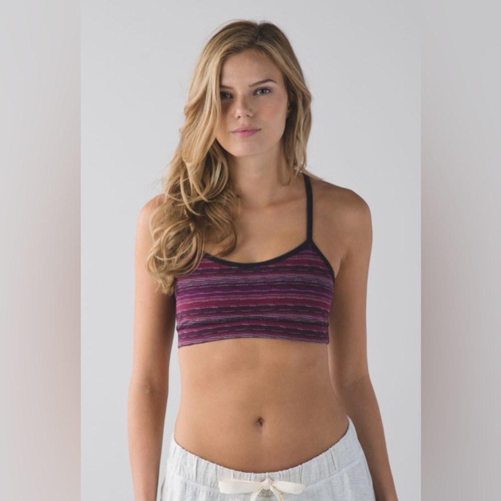 Lululemon Athletica Womens Flow Y Bra IV Nulu Space Dye Sports Bra Size 12